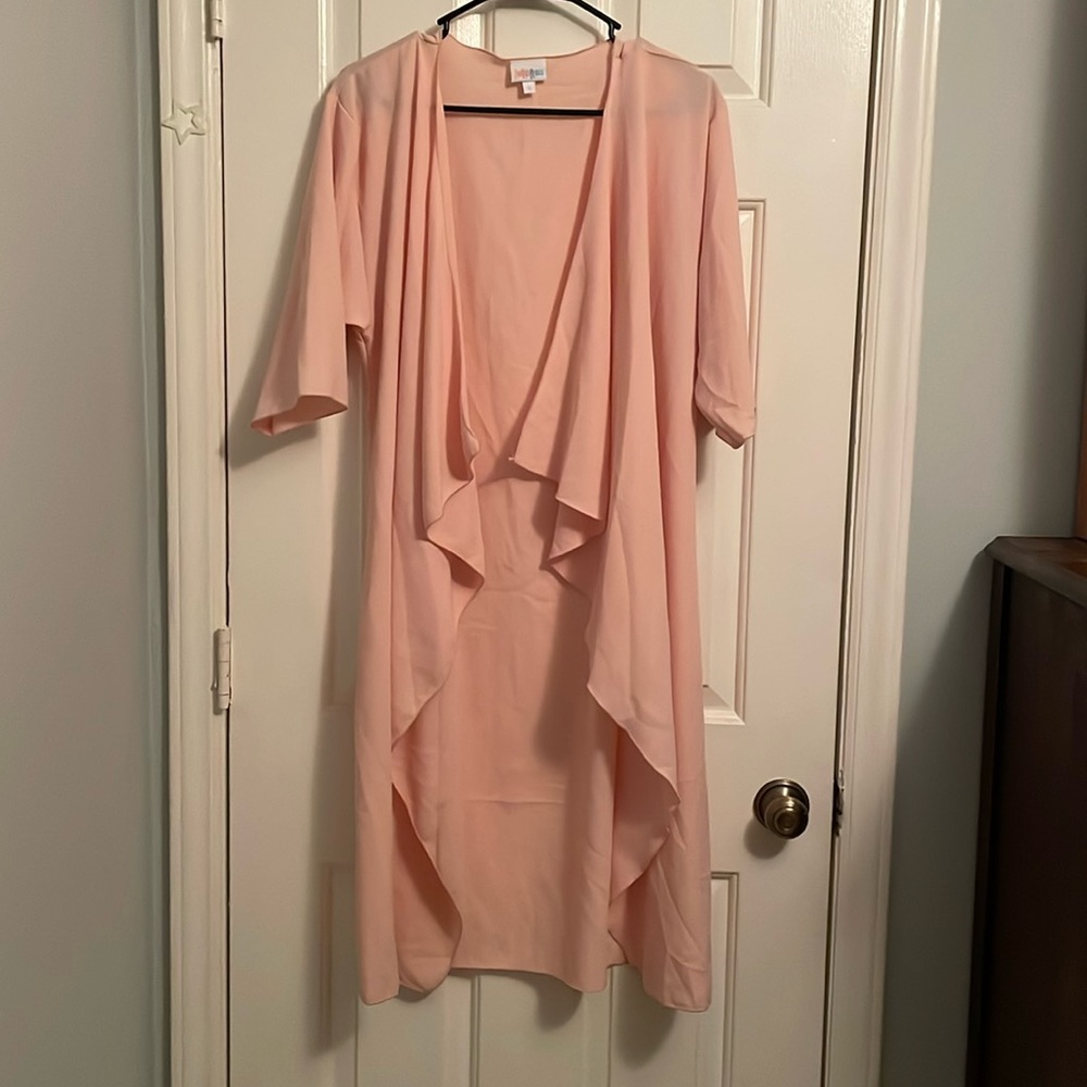 LuLaRoe Open Front Pale Pink Cardigan